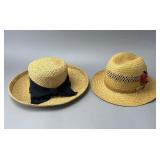 Pair of Betmar Woven Straw Hats