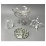 Grouping of Four Glass Items