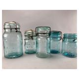 Vintage Glass Canning Jars with Wire Closures