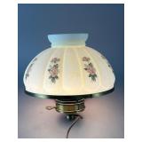Floral Glass Shade w/ Metal Socket Holder