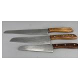 Set of Three Kitchen Knives, Vanadium Japan