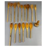 Assorted Wooden Kitchen Utensils