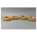 Anchor Hocking Fire King Peach Lustreware 4pcs Set
