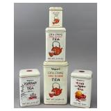 John Wagner & Sons Tea Tins, Set of 5