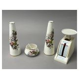 Liverpool Road Pottery Porcelain Vases and Bowl