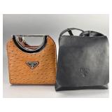 Prada Leather Handbags, Brown and Black