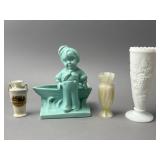 Schï¿½nbrunn Wien Porcelain Vase Painted Scene