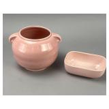 Royal Haeger Pink Ceramic Pot and Dish