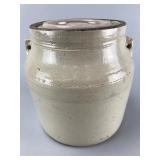 Stoneware Crock with Lid and Handles
