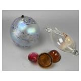 Assorted Glass Items Including Orb