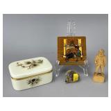 Lenox Pine Pattern Porcelain Box & Figurines