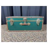 Wood and Metal Trunk with Synthetic Covering