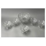 Cut Glass Compote Set with Bowl
