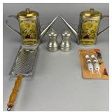 HIMARK Olive Oil Cans & Pewter Shakers