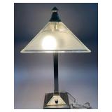Feiss Murray Desk Lamp, Metal and Frosted Glass