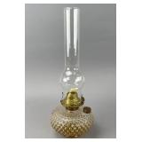 Hobnail Glass Oil Lamp with Brass Burner
