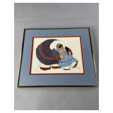 Caravelle Illustration Woman Child Signed