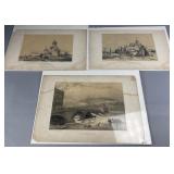 Group of Three Lithographs on Paper