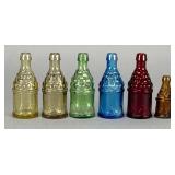 Wheaton N.J. Glass Bottles, Grape Pattern, Set