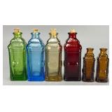 Wheaton N.J. Glass Bottles with Cork Stoppers