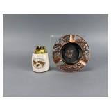 Doral Ceramic Lighter with Metal Ashtray