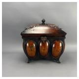 Ornate Metal Decorative Container With Claw Feet