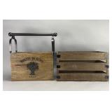Rustic Wooden Crates With Metal Accents, 2-Piece
