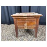 Wooden Commode Chair, Wood and Metal