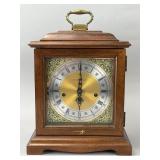 Howard Miller Wood Mantel Clock With Brass Accents
