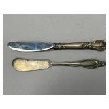 Two Butter Knives: Gorham & Sheffield