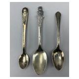 Set of 3 Silverplate Baby Spoons