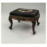 1920s French Louis XV Style Carved Footstool