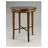 Henredon Burl & Faux Bamboo Side Table