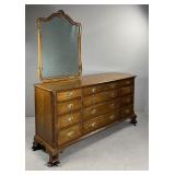 Kindel Belvedere 13 Drawer Cherry Dresser w Mirror