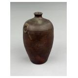 Japanese Red River Pottery Half-Glazed Vase