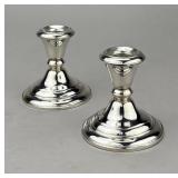 PR Frank M. Whiting Sterling Candle Holders 3-1/4"