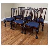 Set of 6 Chippendale Mahogany Dining Chairs