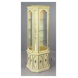 1960s French Provincial Lighted Curio Cabinet