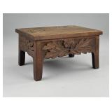 Antique American Carved Footstool