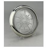 Frank M. Whiting Sterling & Glass Wine Coaster