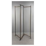 Antique Folding Wood Tri-Folding Screen