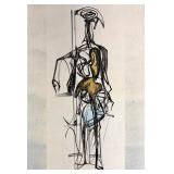 Mid-Century Modernist Abstract Figurative Painting