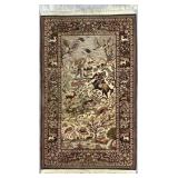 Belgian Wool Rug Persian Hunting Scene 4