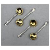 4 Towle Paul Revere Sterling & Vermeil Salt Spoons