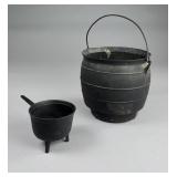 Hearth Cooking Cast Iron Cauldron & Posnet
