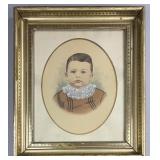 Late 19th C. Painted Portrait of a Boy