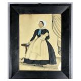 American Folk Art Watercolor Painting