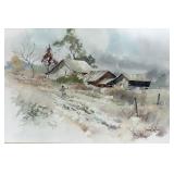 Leone Saxton (MICH, 1905-1994) Watercolor 1978