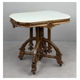 Victorian Renaissance Revival Marble Parlor Table