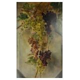 Late 19th C. Still Life Oil Painting of Grapes